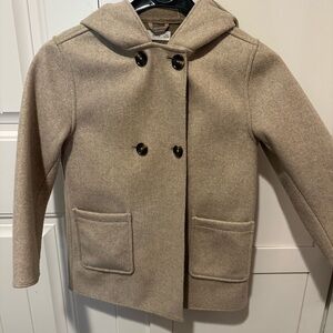 MNG Kids Tan Hooded Coat Sz 8